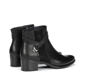 Fluchos ALEGRIA D7232 Black Ankle Boot- Ankle Boots | Heels