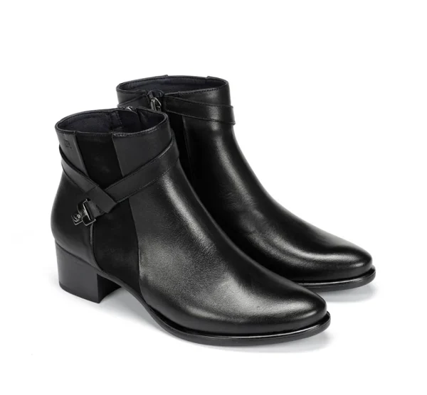 Fluchos ALEGRIA D7232 Black Ankle Boot- Ankle Boots | Heels