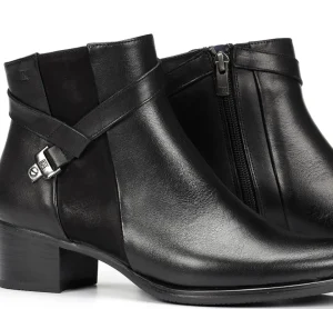 Fluchos ALEGRIA D7232 Black Ankle Boot- Ankle Boots | Heels