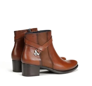 Fluchos ALEGRIA D7232 Brown Ankle Boot- Ankle Boots | Heels