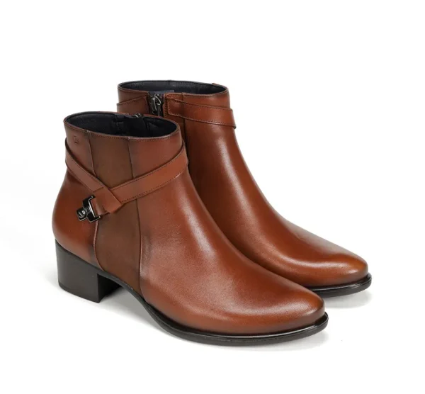 Fluchos ALEGRIA D7232 Brown Ankle Boot- Ankle Boots | Heels