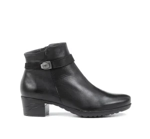 Fluchos CHARIS F0937 Black Ankle Boot- Ankle Boots | Heels