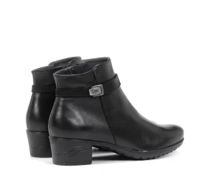 Fluchos CHARIS F0937 Black Ankle Boot- Ankle Boots | Heels