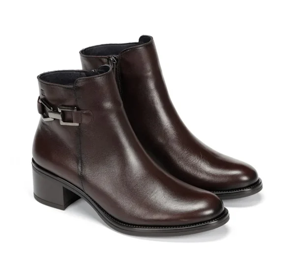 Fluchos CHIARA D9347 Brown Ankle Boot- Ankle Boots | Heels