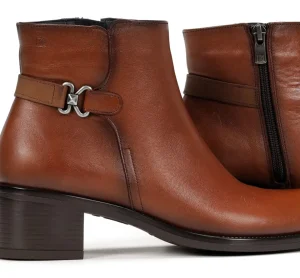 Fluchos CHIARA D8966 Brown Ankle Boot- Ankle Boots | Heels