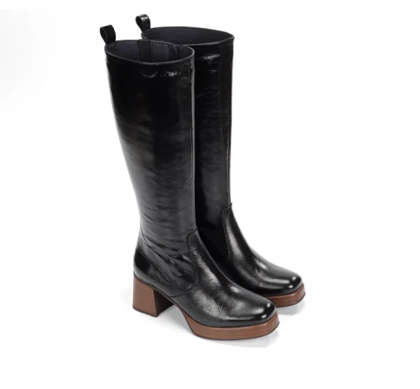 Fluchos CRISTEL D9339 Black Boot- Boots | Heels