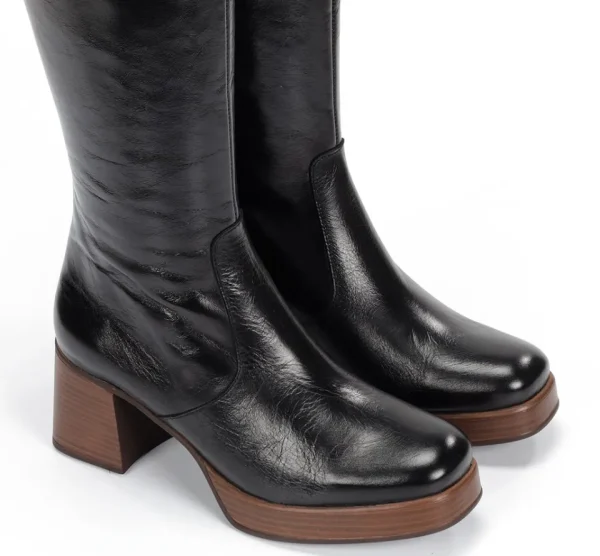 Fluchos CRISTEL D9339 Black Boot- Boots | Heels
