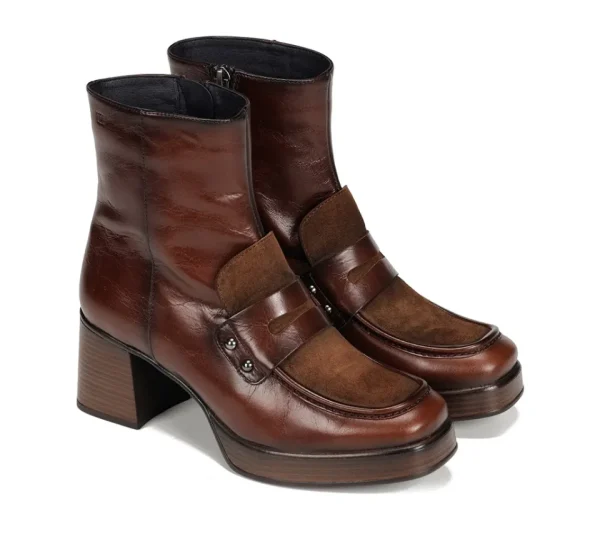 Fluchos CRISTEL D9158 Brown Ankle Boot-Women Women