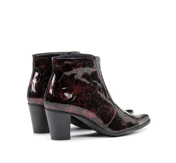 Fluchos DEISY D8248 Burgundy Ankle Boot- Ankle Boots | Heels