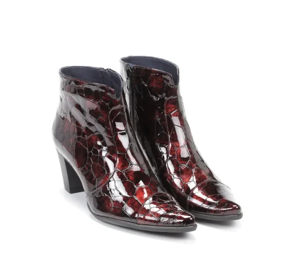 Fluchos DEISY D8248 Burgundy Ankle Boot- Ankle Boots | Heels