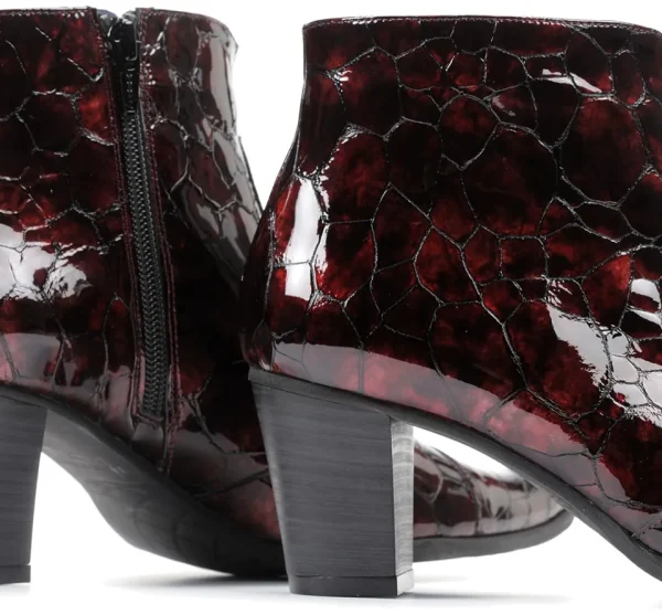 Fluchos DEISY D8248 Burgundy Ankle Boot- Ankle Boots | Heels