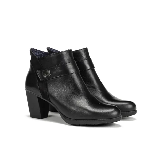 Fluchos EVELYN D9111 Black Ankle Boot- Ankle Boots | Heels