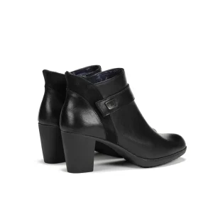 Fluchos EVELYN D9111 Black Ankle Boot- Ankle Boots | Heels