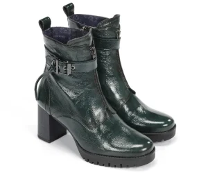 Fluchos EVIE D9163 Green Ankle Boot- Ankle Boots | Heels