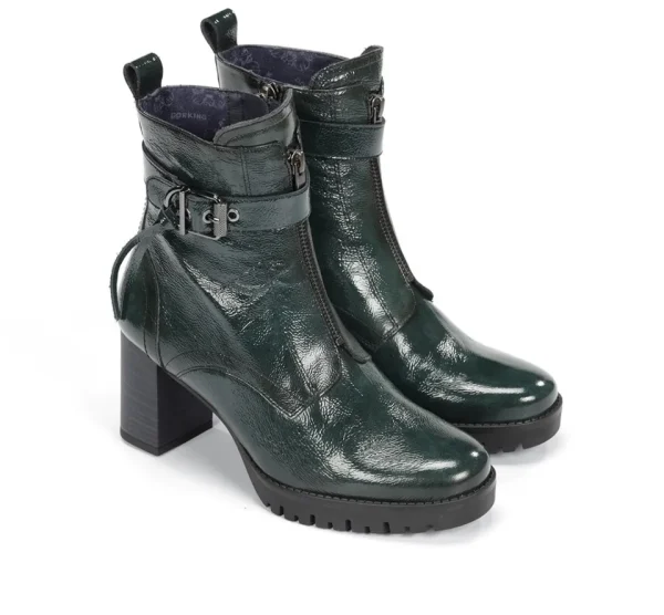 Fluchos EVIE D9163 Green Ankle Boot- Ankle Boots | Heels