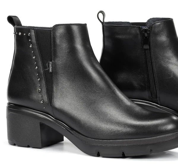 Fluchos FUGAZ F2109 Black Ankle Boot- Ankle Boots | Heels