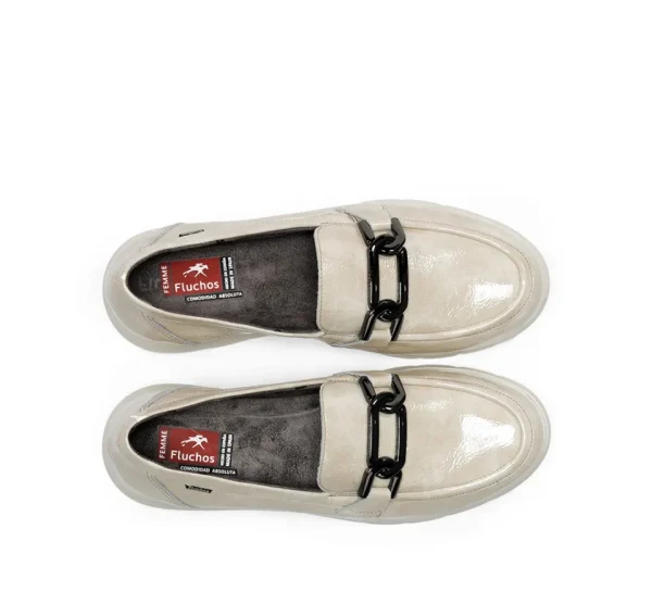 Fluchos GLADIS F1794 Grey Moccasin- Heels