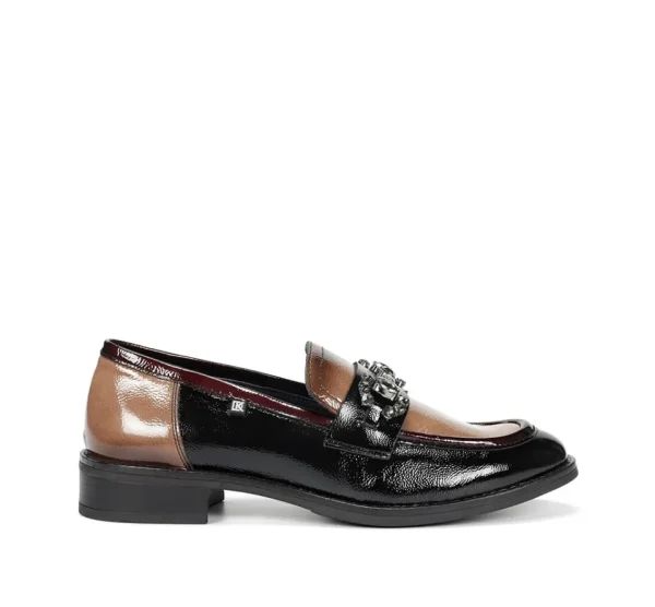 Fluchos HARVARD D9118 Black Moccasin- Heels