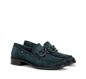 Fluchos HARVARD D9117 Blue Moccasin- Heels