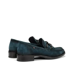 Fluchos HARVARD D9117 Blue Moccasin- Heels