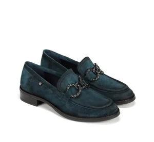 Fluchos HARVARD D9117 Blue Moccasin- Heels