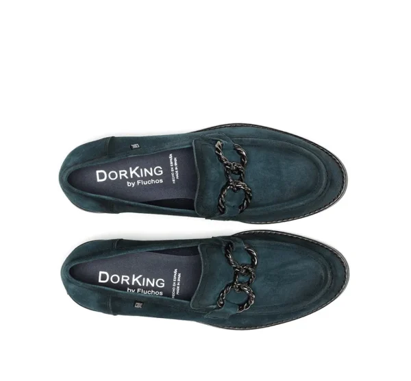 Fluchos HARVARD D9117 Blue Moccasin- Heels