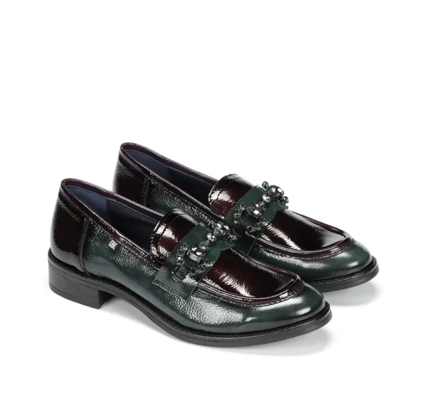 Fluchos HARVARD D9118 Green Moccasin- Heels