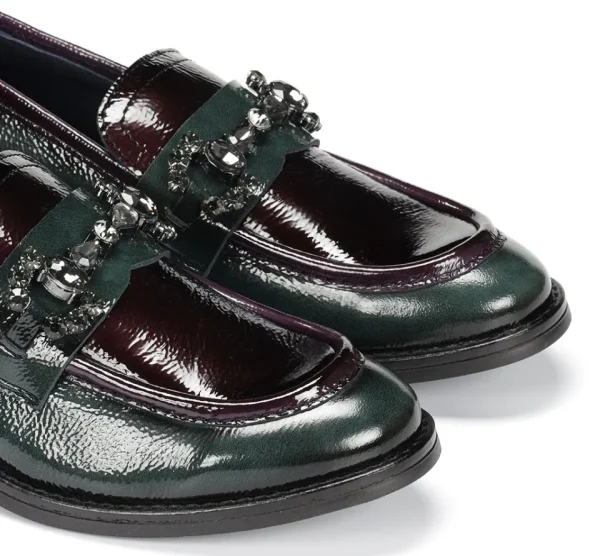 Fluchos HARVARD D9118 Green Moccasin- Heels