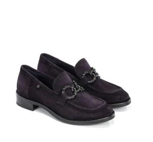 Fluchos HARVARD D9117 Purple Moccasin- Heels