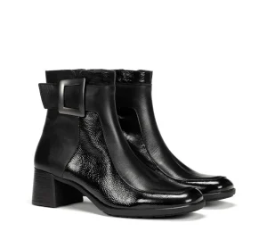 Fluchos IKIA D9199 Black Ankle Boot- Ankle Boots | Heels