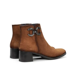 Fluchos IKIA D9200 Brown Ankle Boot- Ankle Boots | Heels