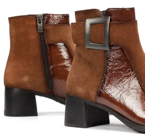 Fluchos IKIA D9199 Brown Ankle Boot- Ankle Boots | Heels