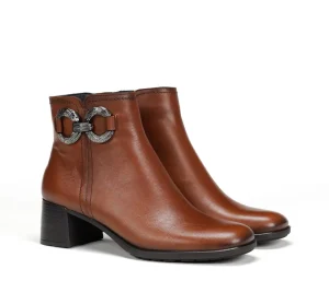 Fluchos IKIA D9200 Brown Ankle Boot- Ankle Boots | Heels