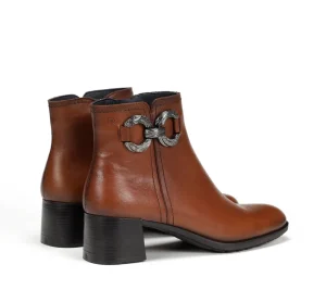 Fluchos IKIA D9200 Brown Ankle Boot- Ankle Boots | Heels