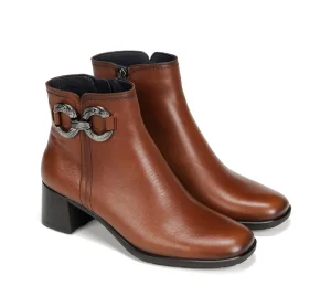 Fluchos IKIA D9200 Brown Ankle Boot- Ankle Boots | Heels