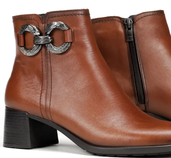 Fluchos IKIA D9200 Brown Ankle Boot- Ankle Boots | Heels