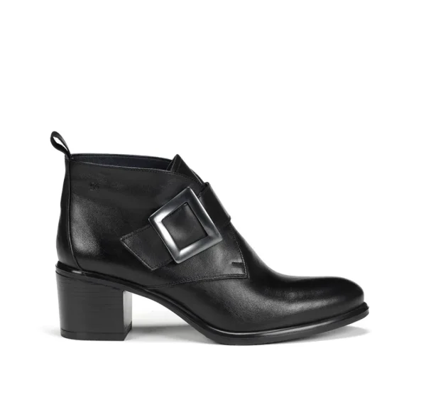 Fluchos LEXI D9178 Black Ankle Boot- Ankle Boots | Heels