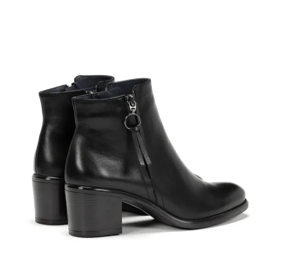 Fluchos LEXI D8606 Black Ankle Boot- Ankle Boots | Heels