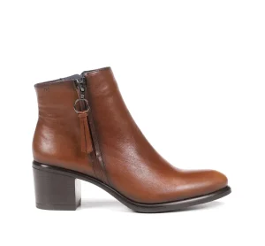 Fluchos LEXI D8606 Brown Ankle Boot- Ankle Boots | Heels