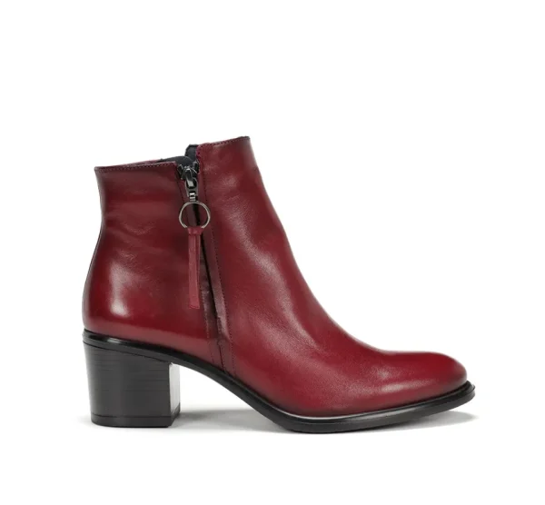 Fluchos LEXI D8606 Burgundy Ankle Boot- Ankle Boots | Heels