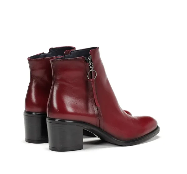 Fluchos LEXI D8606 Burgundy Ankle Boot- Ankle Boots | Heels