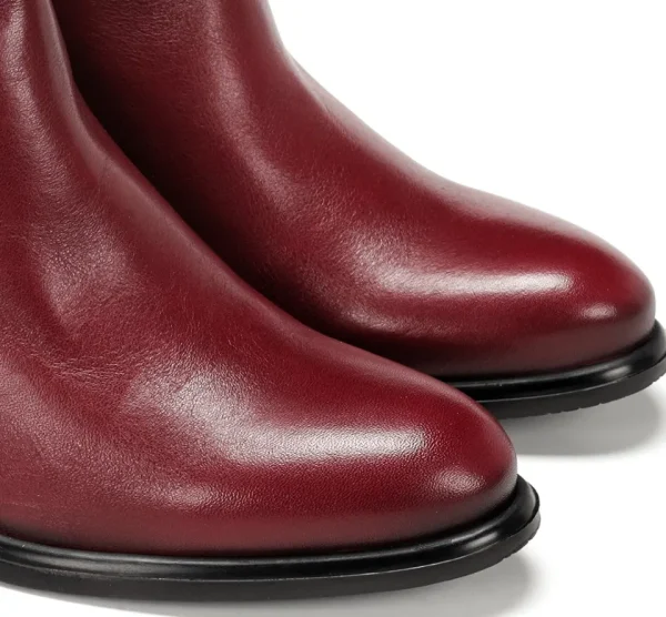 Fluchos LEXI D8606 Burgundy Ankle Boot- Ankle Boots | Heels