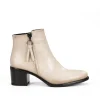 Fluchos LEXI D8606 White Ankle Boot- Ankle Boots | Heels