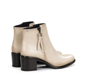 Fluchos LEXI D8606 White Ankle Boot- Ankle Boots | Heels