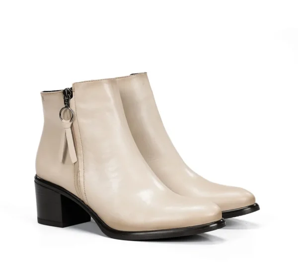 Fluchos LEXI D8606 White Ankle Boot- Ankle Boots | Heels