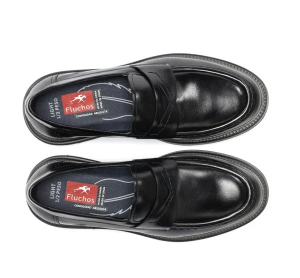 Fluchos LINCON F2058 Black Moccasin- Moccasins