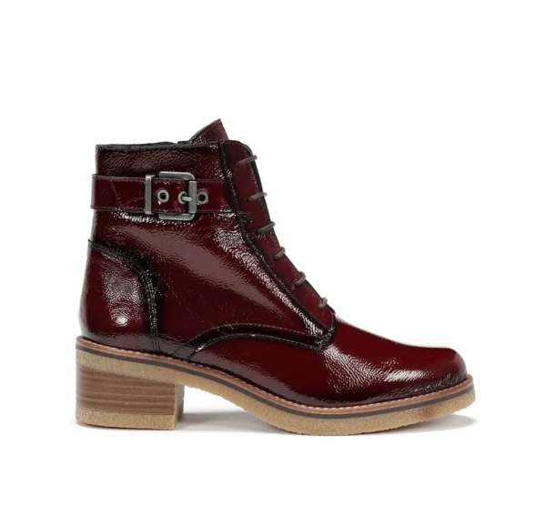 Fluchos LUCERO D8686 Burgundy Ankle Boot- Ankle Boots | Heels