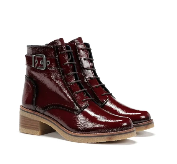 Fluchos LUCERO D8686 Burgundy Ankle Boot- Ankle Boots | Heels