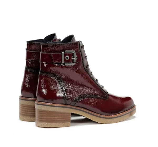 Fluchos LUCERO D8686 Burgundy Ankle Boot- Ankle Boots | Heels