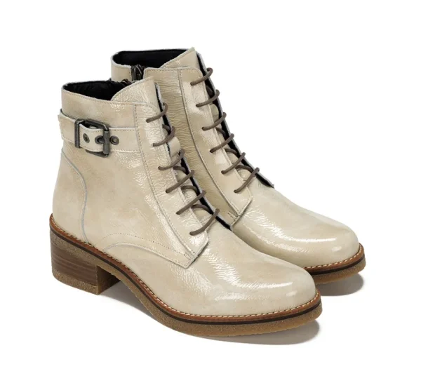 Fluchos LUCERO D8686 White Ankle Boot- Ankle Boots | Heels